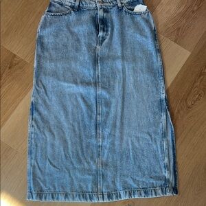 7 for All Mankind Denim Midi Skirt sz 31 NWT